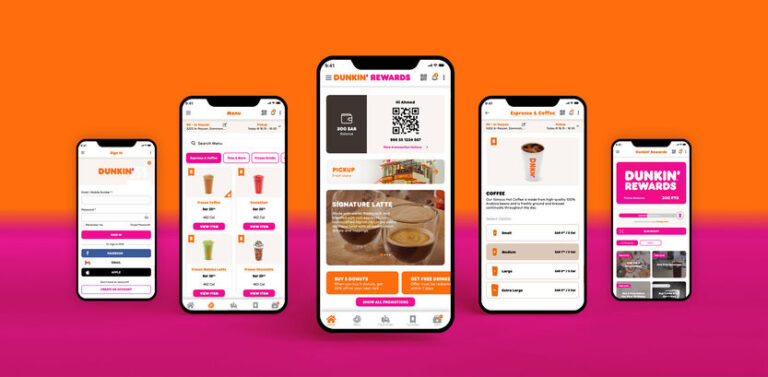 Dunkin’ App for mobile ordering and rewards