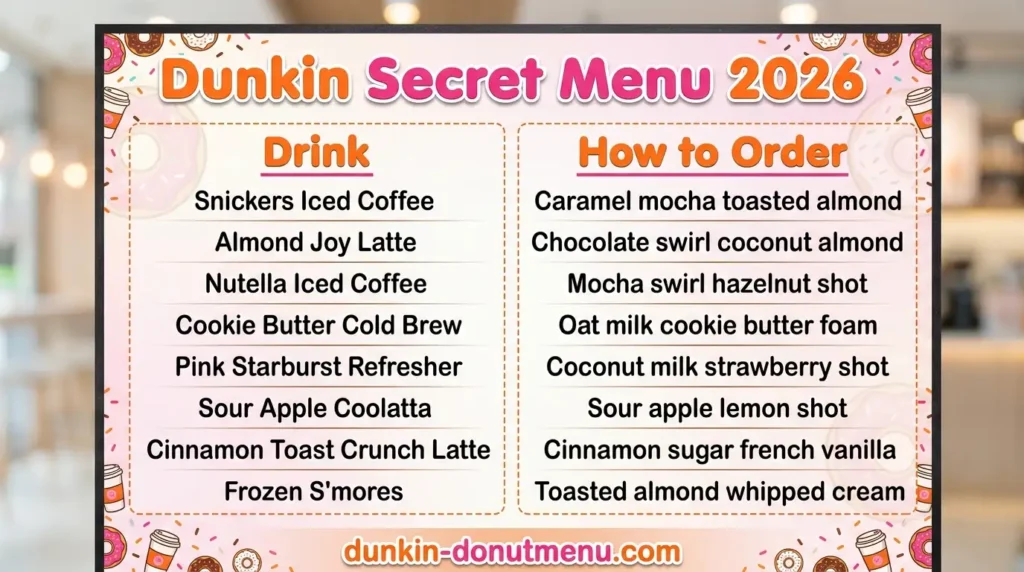 Dunkin Secret Menu Drinks