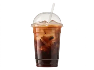 Iced coffee, cream & sugar